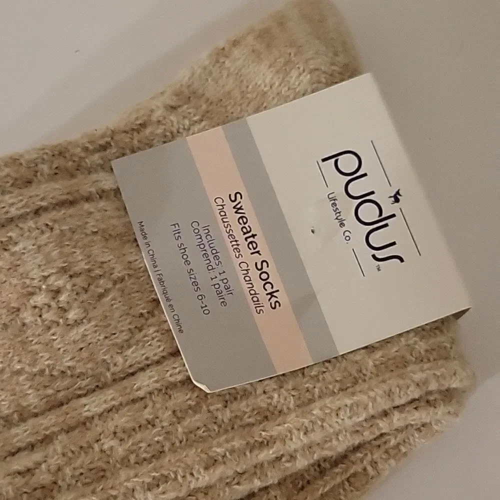 Pudus Over The Knee Sweater Socks NWT